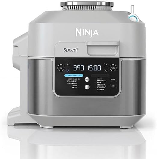 Ninja SF303CO Speedi Rapid Cooker & Air Fryer, 6-qt Capacity, 14-in-1 Functionality (Renewed)