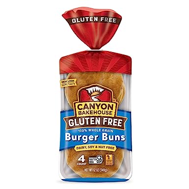 Canyon Bakehouse Gluten Free Burger Buns, 12 Ounce