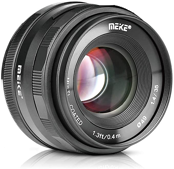 Meike 35mm F1.4 Large Aperture Manual Focus Lens APS-C for Sony E Mount Mirrorless Cameras NEX 3 NEX 3N NEX 5 NEX 5T NEX 5R NEX 6 7 A5000 A5100 A6000 A6100 A6300 A6500