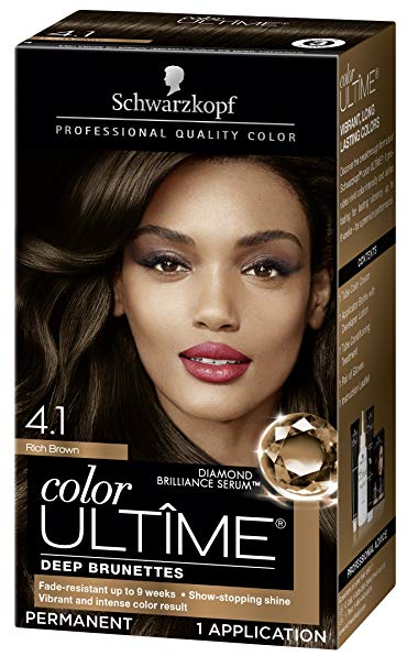 Schwarzkopf Color Ultime Hair Color Cream, 4.1 Rich Brown