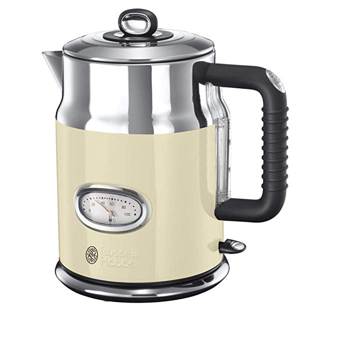 Russell Hobbs 21672 1.7l Capacity 360° Base Retro Vintage Kettle, Cream