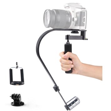 Akally Camera Stabilizer DSLR Handheld Video Support for GoPro 1 2 3 3  4 4 Session Canon Nikon and Other SLR Camera up to 3.3 lbs With Smooth Pro Steady Glide Cam - VV-12