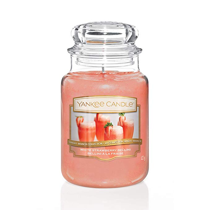 Sunday Brunch Collection by Yankee Candle Large Jar Candle, White Strawberry Bellini