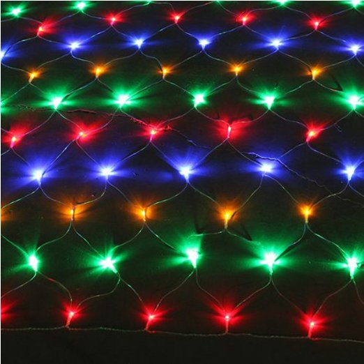 Sunvito 2M x 3M 200 LEDs Net Mesh Fairy String Good Brightness Low Power Consumption String Lights with 8 Controlling Modes for Christmas Xmas Party Wedding (Colorful)