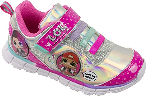 L.O.L Surprise! Girls Sneakers, Light Up Fashion and Athletic Shoes with Strap, Queen Bee Deva MC Swag and Rocker, Little Girl/Big Girl Size 8 to 3, Ages 3 to 10