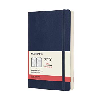 Moleskine Classic 12 Month 2020 Daily Planner, Soft Cover, Large (5" x 8.25") Sapphire Blue