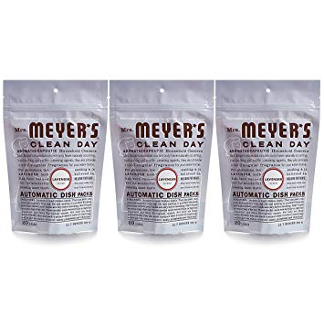 Mrs. Meyer's Clean Day Automatic Dish Packs, Lavender, 20 ct, 3 un