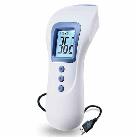 Aokey Non-contact Rechargeable Medical Digital Forehead Passive IR Infrared Thermometer Gun Professional Temperature Measurement for InfantBabyChildrenKids with PIR Sensor Large LCD Screen as Gift