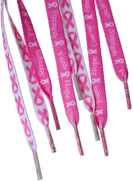 Breast Cancer Awareness Shoelaces : two pair