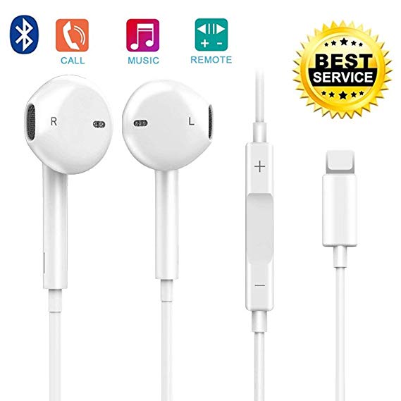 Earbuds, LUNANI Earphones Stereo Headphones Noise Isolating Headset - Compatible iPhone 7 Earphones,Support iOS System Earbuds