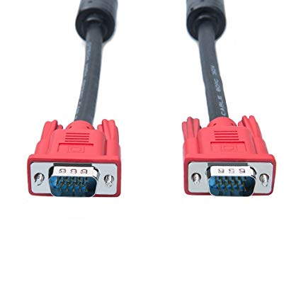 DTECH Full HD 1080P Computer Monitor VGA Cable 5 Feet with Dual Ferrite Cores Standard 15 Pin Male to Male VGA Wire