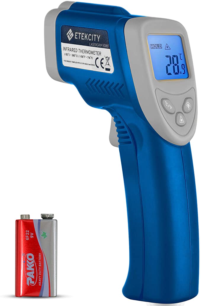 Etekcity (Human) Infrared Thermometer 1080, Standard Size, Blue & Gray