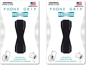 LoveHandle (Originally SlingGrip) Value Pack 2 Black - As Seen On TV - Love Handle Universal Grip for Mobile Devices (Smartphones, Tablets, MP3 Players, etc.) - TRENDE