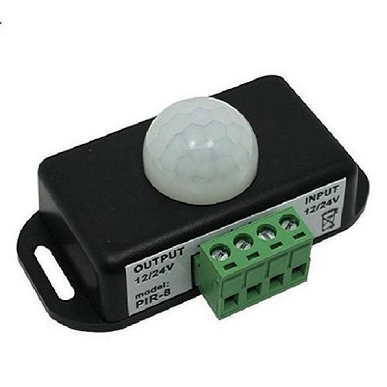 Pooqdo Automatic DC 12V-24V 8A Infrared PIR Motion Sensor Switch For LED light