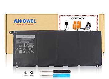 Angwel JD25G Battery for Dell XPS 13, XPS 13D 9343, XPS13 9350 series,Fit for 5K9CP DIN02 RWT1R 90V7W [7.4V 52Wh] -1 Year Warranty