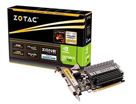 ZOTAC GeForce GT 730 Zone Edition 2GB DDR3 PCI HDMI DVI Graphics Card ZT-71113-20L