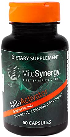 MitoSynergy - MitoActivator - Highly Bioavailable Copper Mineral Supplement - Patented Nutrient Complex - 60 Capsules