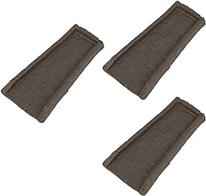 Suncast Decorative Home Splash Rain Gutter Drain Block Heavy-Duty Replacement Guard to Prevent Soil Erosion and Rain Washouts, Java (3 Pack)