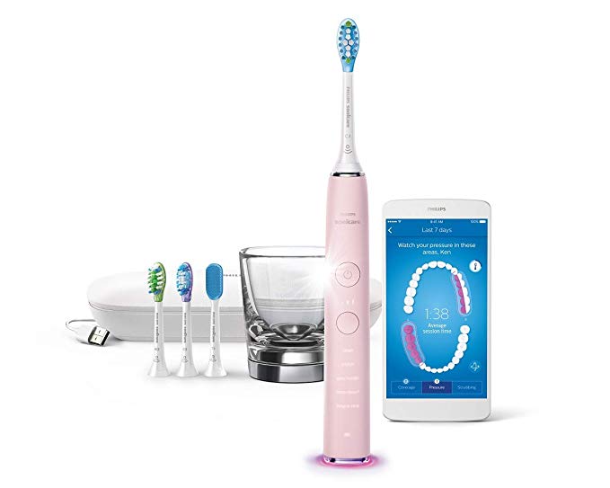 Philips Sonicare DiamondClean Smart 9500, Rechargeable Electric Toothbrush, Pink, HX9924/11