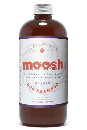 Organic Concentrated Anti-Bacterial Anti-Fungal Dog Shampoo. Neem and Argan Oil, Shea Butter, Aloe Vera and Bentonite. Anti-Itch, Promotes Healthy Hair and Skin, Repels Fleas and Ticks, Moosh Brand