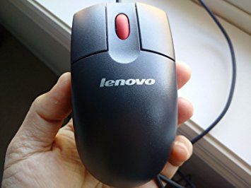 Genuine Lenovo Black Wired USB Three Button Optical Red Scroll Mouse Part Number: 41U3029, M-MAE119, 41U3030