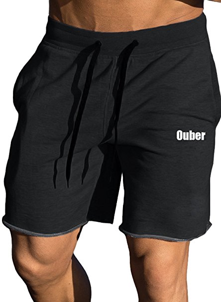 Ouber Men's Gym Workout Shorts Bodybuilding Running Training Jogging Pants