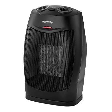 Warmlite WL44005 Energy Efficient Ceramic Fan Heater, 1500 W, Black