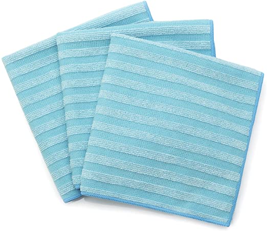 Fuller Brush Dual Action Deep Clean Microfiber Cleaning Cloths - Extra Large 16"x16" - 3 Pack