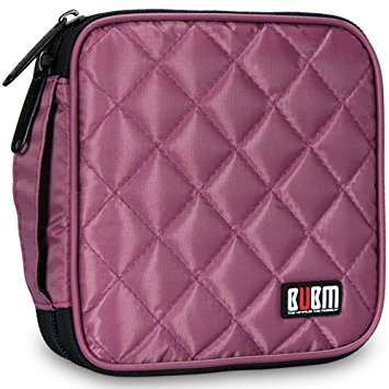 32 Capacity CD / DVD Wallet, 230D Space Twill Cover, Various Colors - Purple
