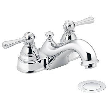 Moen 6101 Kingsley Two-Handle Low Arc Bathroom Faucet, Chrome