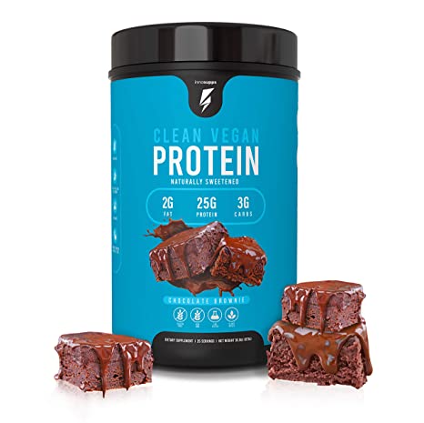 Inno Supps Clean Vegan Protein - Plant Based, Vegan, No Artificial Sweeteners, No Gluten, No Dairy. Lactose Free, Low Carbs, Low Fat, No Sugar Added, Soy Free, Non-GMO (Chocolate Brownie)