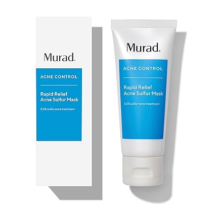 Murad Rapid Relief Acne Sulfur Mask - Acne Control Clay Face Mask with Salicylic Acid - 2.5 fl oz