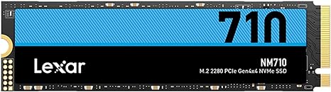 Lexar NM710 1TB SSD, M.2 2280 PCIe Gen4x4 NVMe Internal SSD, Up to 5000MB/s Read, 4500MB/s Write, Internal Solid State Drive for PC, Laptop, and Gamers (LNM710X001T-RNNNG)