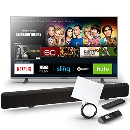 Element 50-Inch Fire TV Edition TV with Sound Bar and Digital Antenna