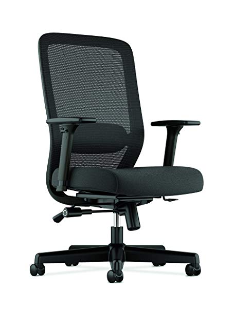 HON BSXVL721LH10 Exposure Mesh Task Chair - Computer Chair with 2-Way Adjustable Arms for Office Desk, Black (HVL721)