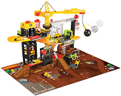 Dickie Toys - Construction Playset With 4 Die-Cast Cars