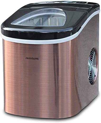 Frigidaire - EFIC117-CSS Counter top Portable, 26 lb per Day Nugget Ice Maker Machine, Copper Stainless Steel