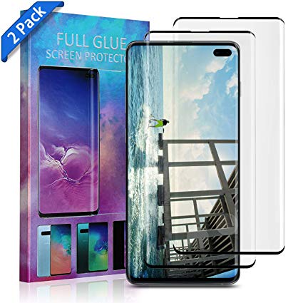 TOBOS [2-Pack] for Galaxy S10 Plus Screen Protector Tempered Glass,[Anti-Fingerprint][No-Bubble][Scratch-Resistant] Glass Screen Protector for Samsung Galaxy S10 Plus