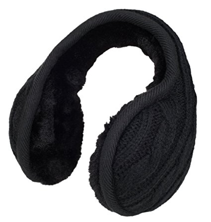 Knolee Unisex Knit Foldable EarMuffs Plus velvet Ear Muffs Winter Outdoor EarMuffs