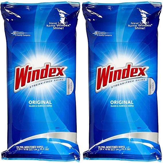 Windex Flat Pack Wipes - 28 ct - 2 pk