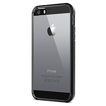 SPIGEN iPhone 5S/5/SE Case Bumper [Ultra Hybrid] [Black] (SGP10515)