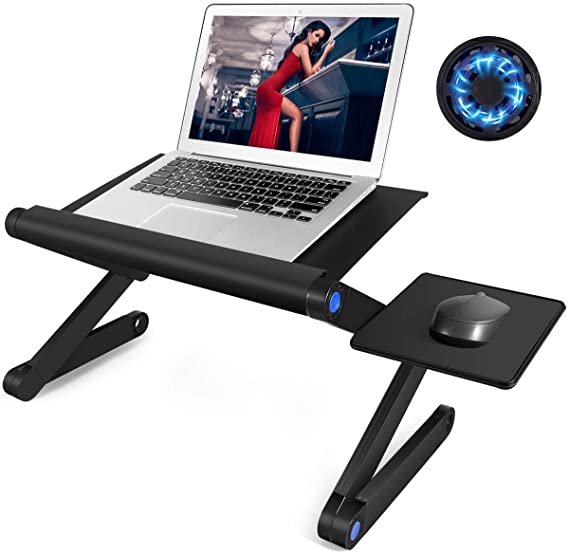 Laptop Table, Adjustable Laptop Bed Table, Portable Laptop Workstation Notebook Stand Reading Holder,Ergonomic Lap Desk TV Bed Tray Standing Desk