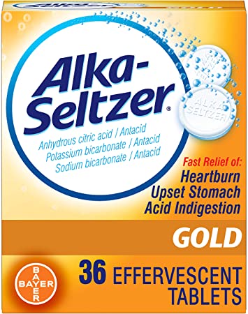Alka Seltzer Gold - 36 Effervescent Tablets (Pack of 4)