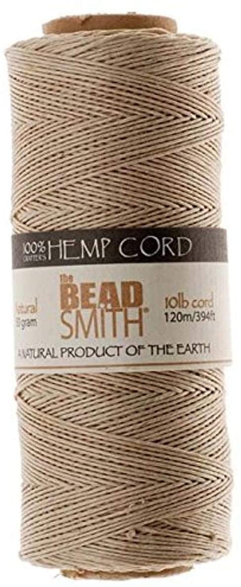 Beadsmith Natural Elements 50-Gram Hemp Cord Spool for Jewelry Making (Natural)