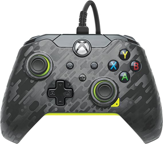 PDP Wired Controller: Electric Carbon - Xbox Series X|S, Xbox One, Xbox, Windows 10/11