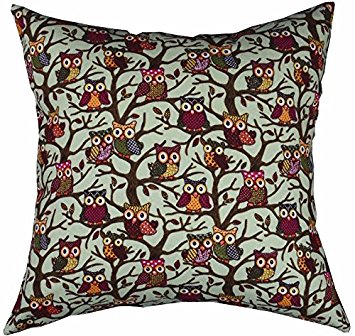 Multi-sized Both Sides Night Owl Printed Cushion Cover LivebyCare Linen Cotton Throw Pillow Case Sham Pattern Zipper Pillowslip Pillowcase For Bedding Bed Car Deck Chair