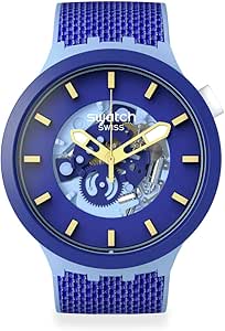 Swatch NEW GENT BIOSOURCED BOUNCING BLUE Quartz WATCH