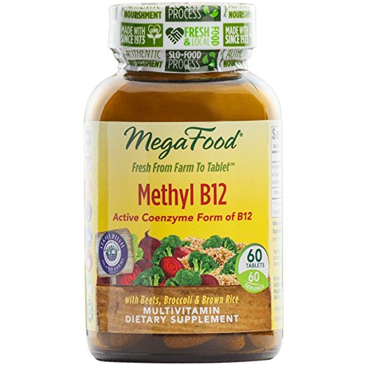 MegaFood - Methyl B12, Active Coenzyme Form of B12, 60 Tablets