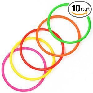 Elife 10 pcs 5" Plastic Toss Rings for Speed and Agility Practice Games
