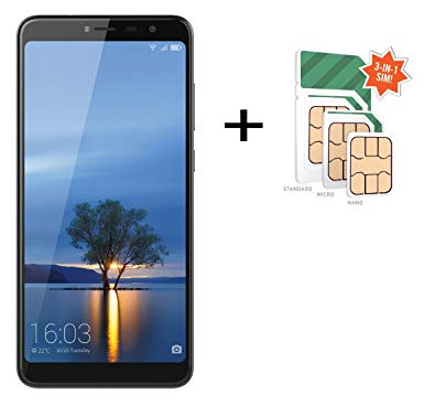 Hisense Infinity F24 16GB GSM Unlocked Smartphone, Black   Mint Mobile SIM Card (8GB of 4G LTE Data   Unlimited Talk & Text for 3 Months)